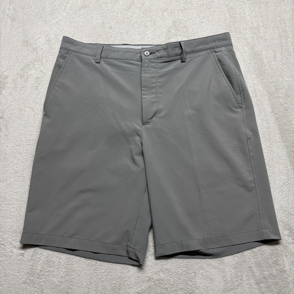 FootJoy Mens 38 Gray Golf Shorts Performance Stretch Flat Front Chino FJ